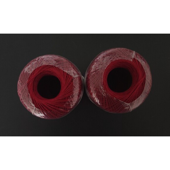 Aunt Lydias Cotton Crochet Thread Classic 10 Burgundy 0492 - Set of 2 - New - Picture 3 of 7